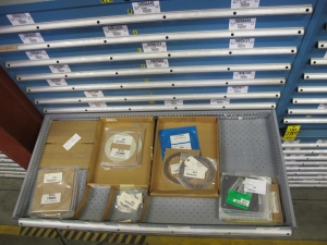 LISTA HEAVY DUTY 9-DRAWER PARTS CABINET W/ CONTENTS (W-50) LOADING & HANDLING FEE $25-